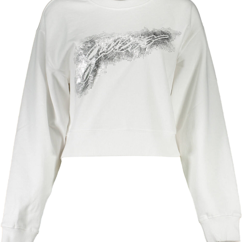 GUESS JEANS FELPA SENZA ZIP DONNA BIANCO