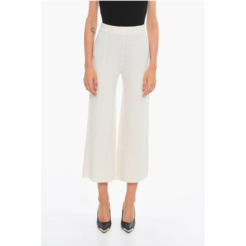 Cashmere-blend NANCY Ribbed Culotte Pants
