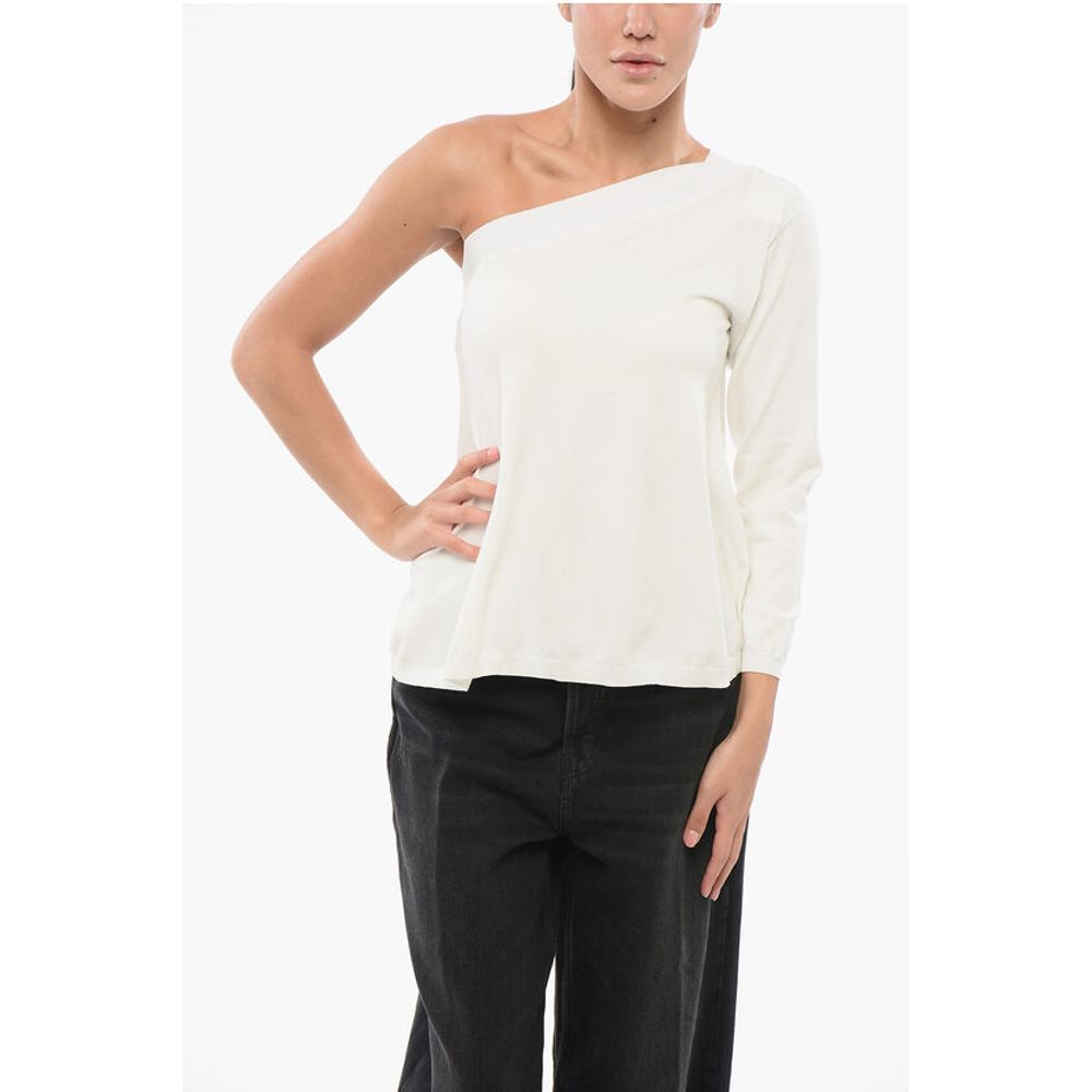 One-Shoulder Sweater With Flared Hem