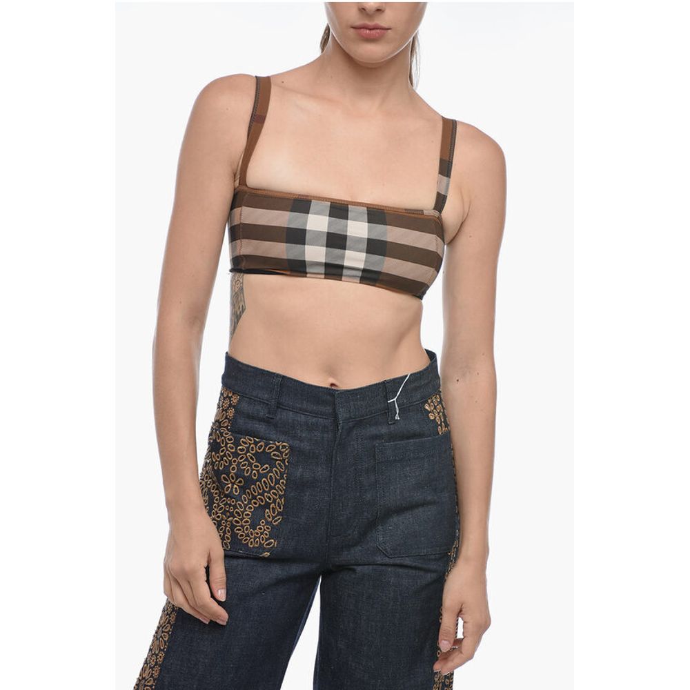 Tube Top with Tartan Pattern