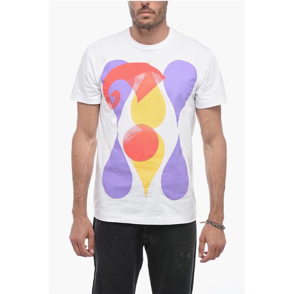 HOMME PLUS Printed Crew-neck T-Shirt