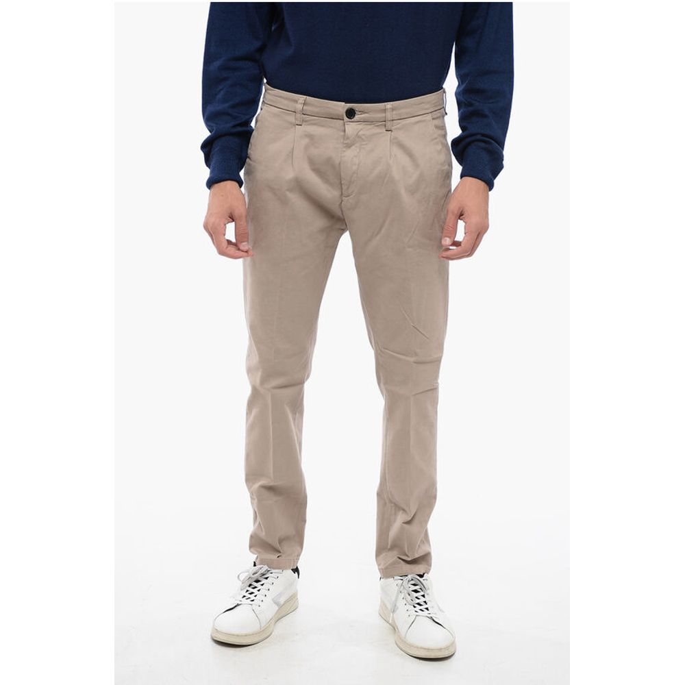 Regular Waist Twill Chinos Pants