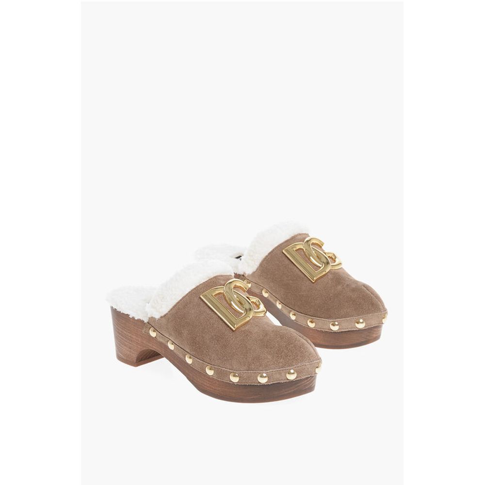 Suede TROPICANA Mules with Wood Wedge Heel 5cm