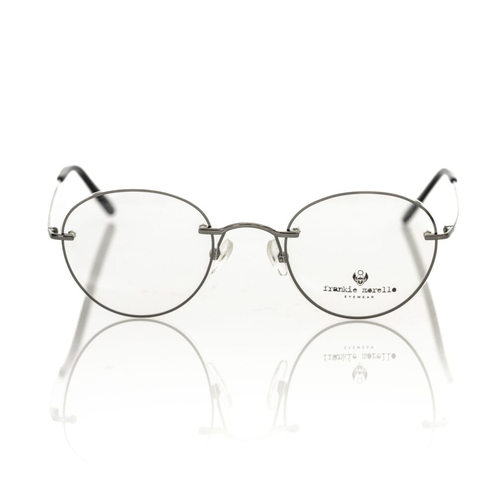 Gray Metallic Unisex Eyeglass Frame