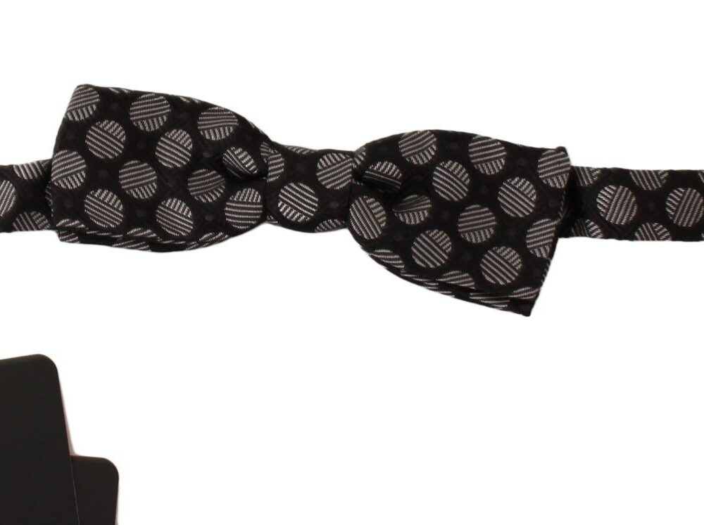 Brown Silk Polka Dot Jacquard Men  Bow Tie Papillon