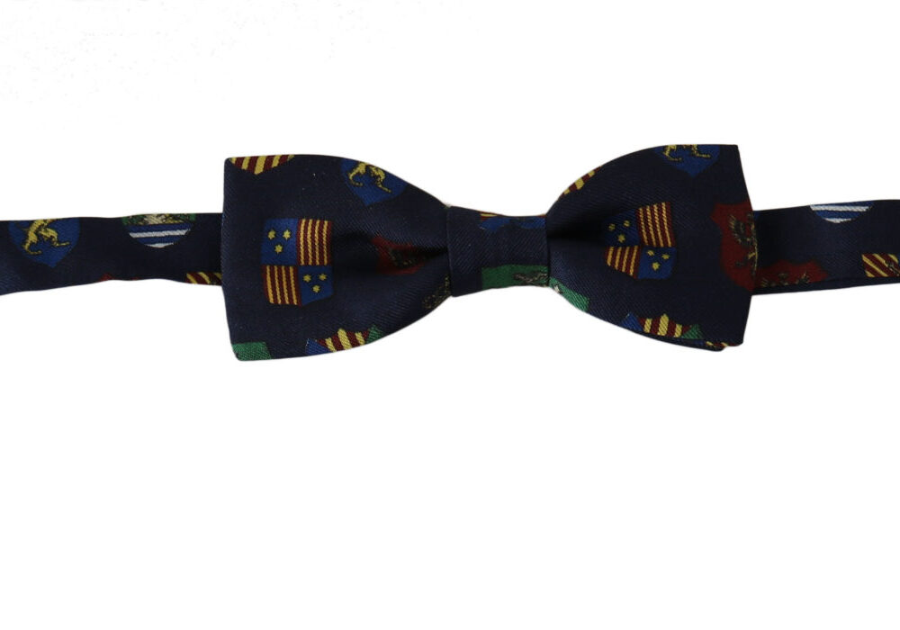 Blue Flags 100% Silk Adjustable Neck Papillon Men Bow Tie