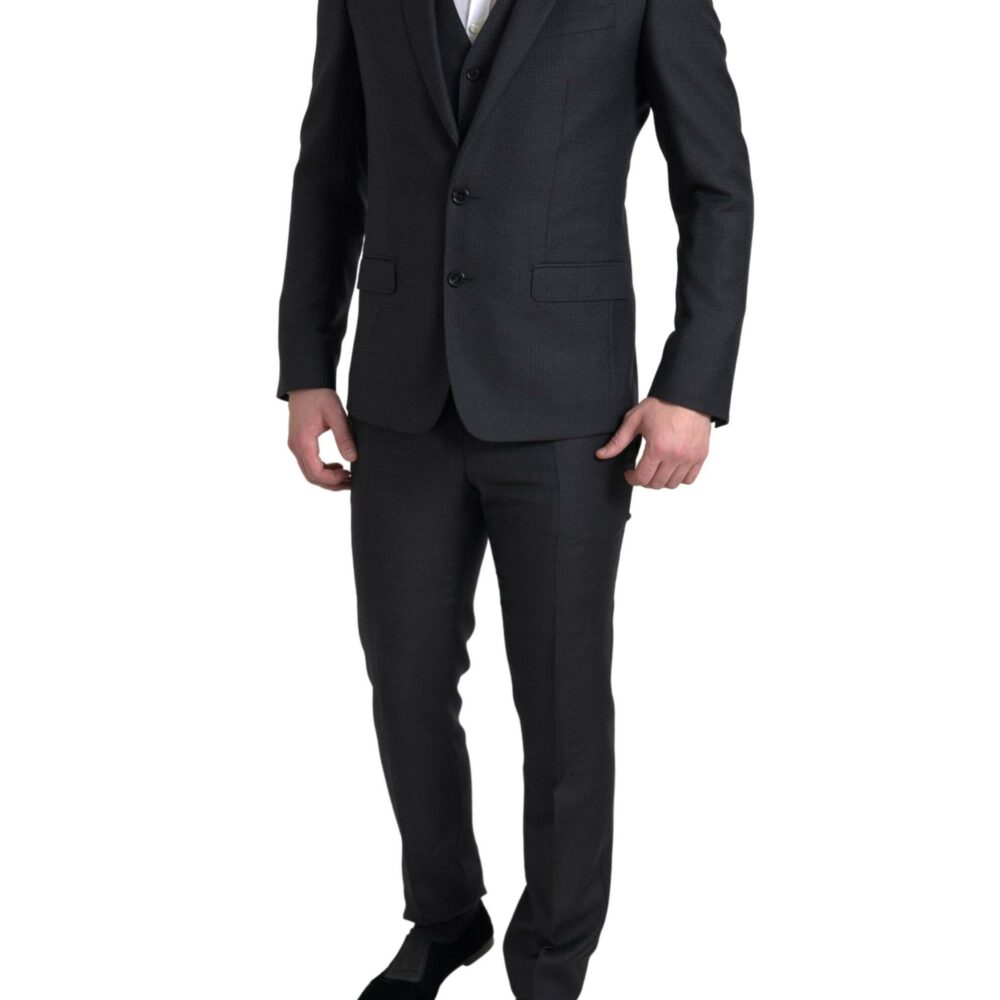 Black 3 Piece Single Breasted MARTINI Suit