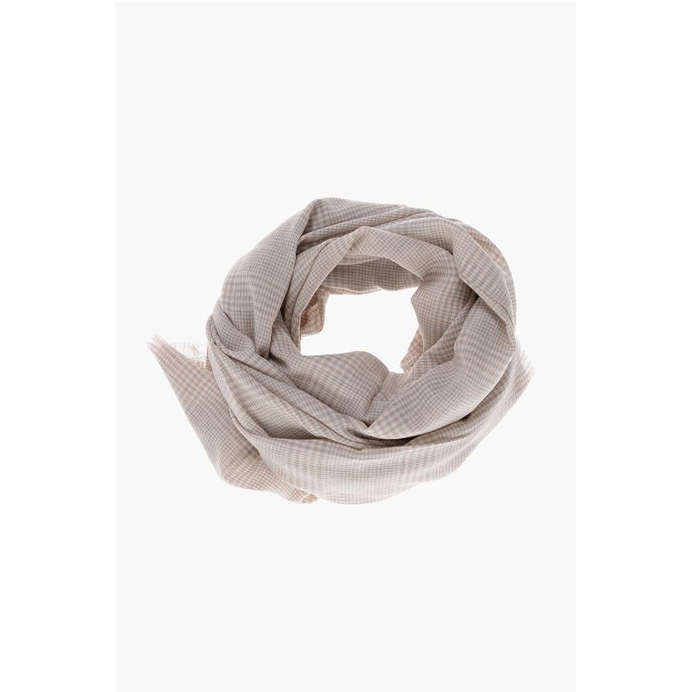 Districk Check Motif Wool JANZIR Scarf