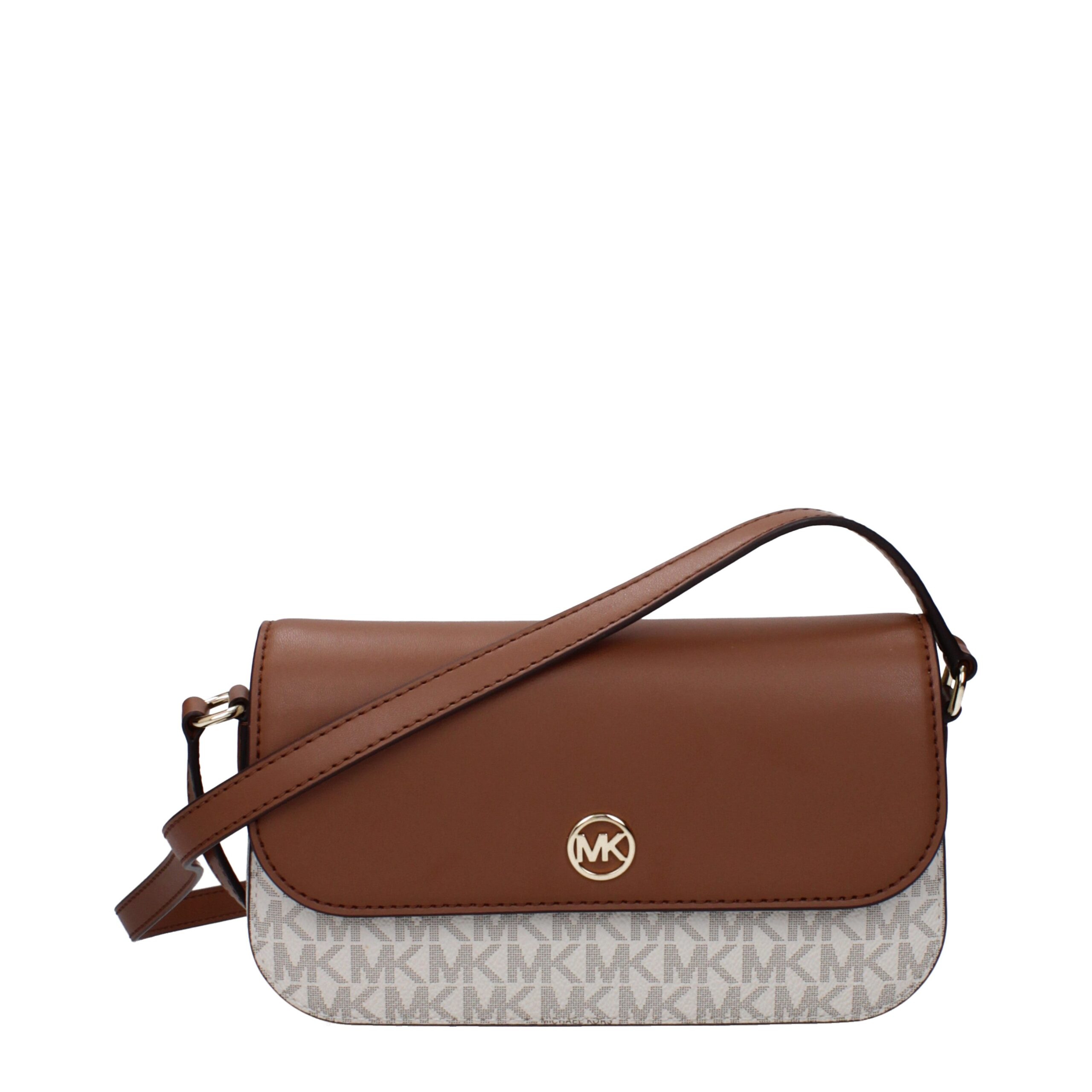 Brown Fabric Crossbody Bag