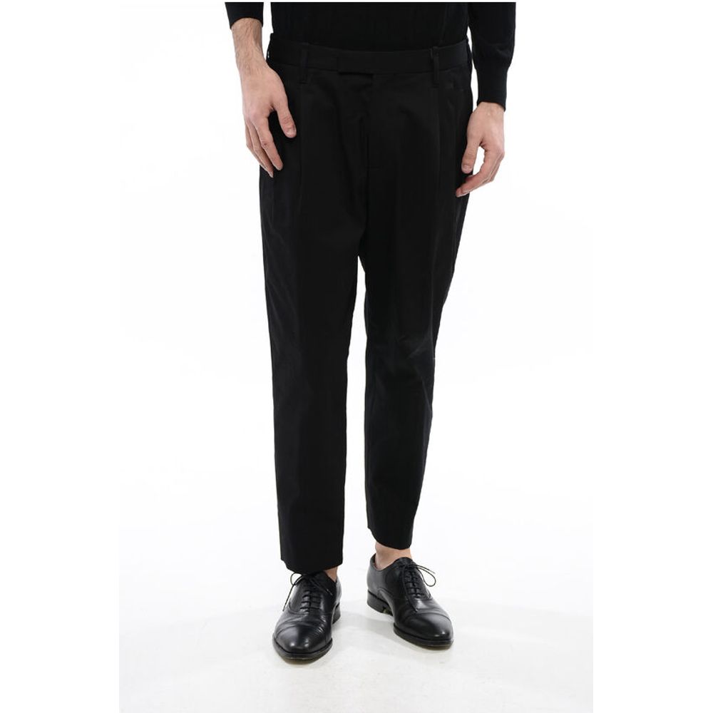 Double-pleated MICK Stretch Cotton Pants