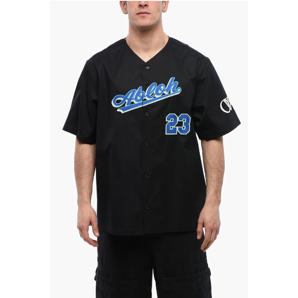 Cotton BASEBALL Shirt with Embroidered Logo