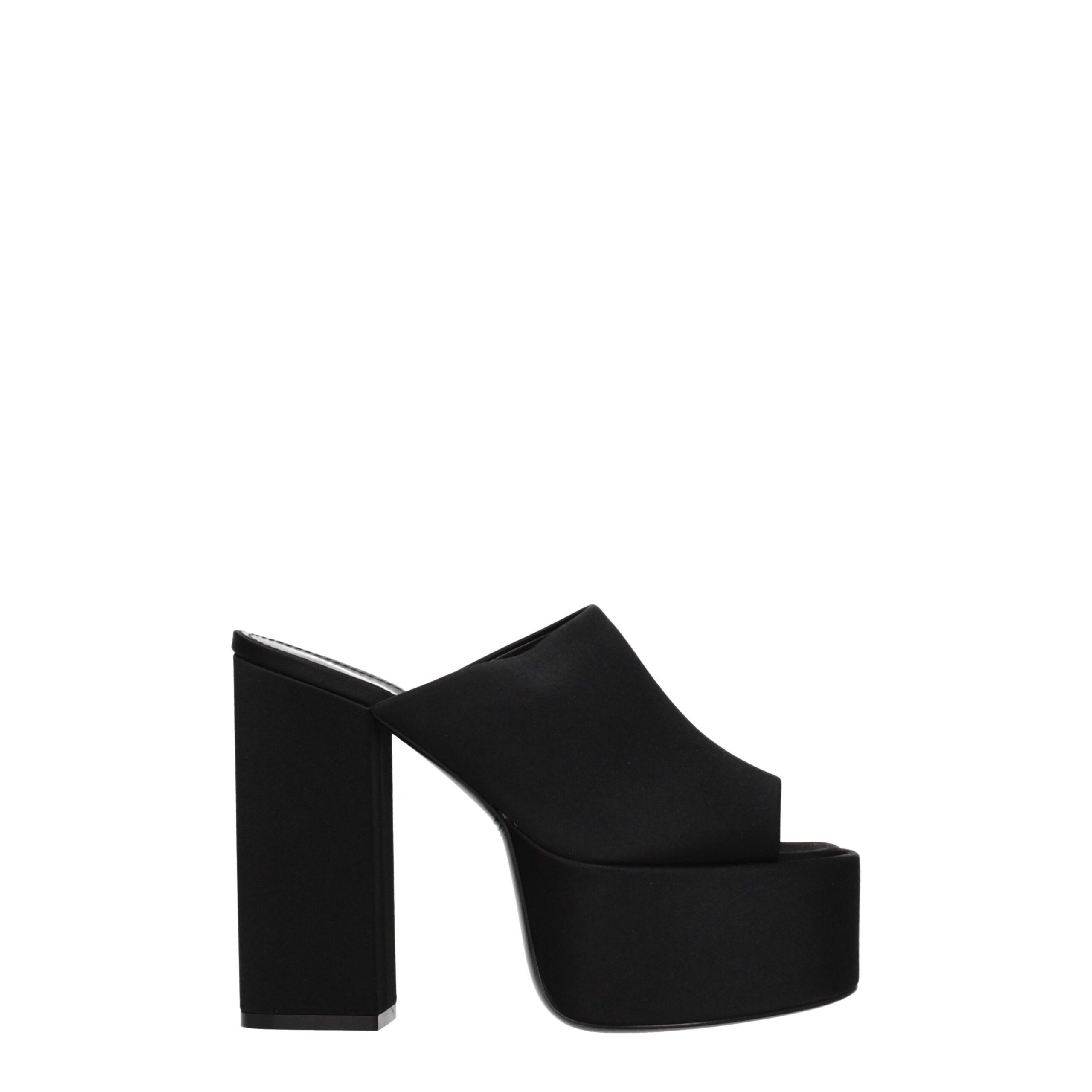 Black Satin Sandal