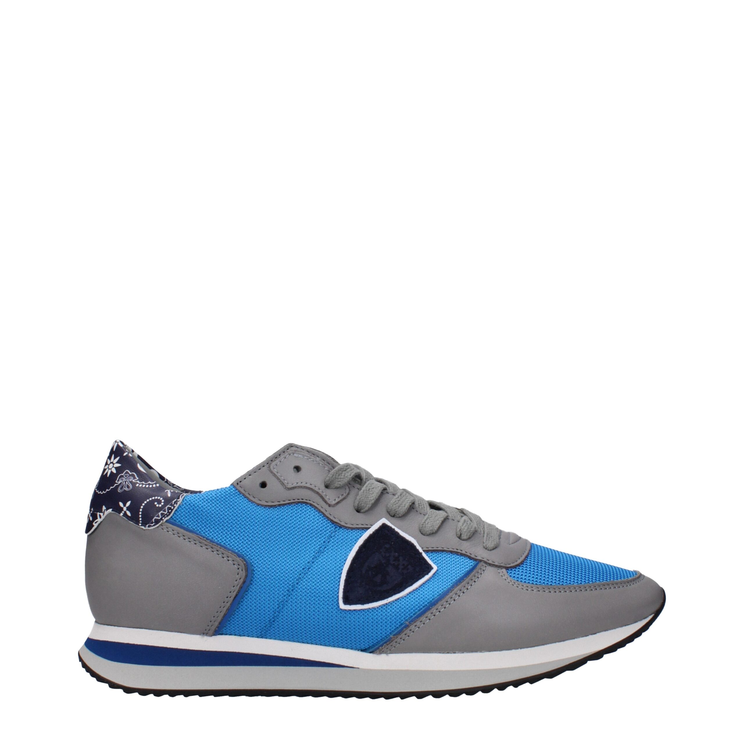 Blue Fabric Sneakers