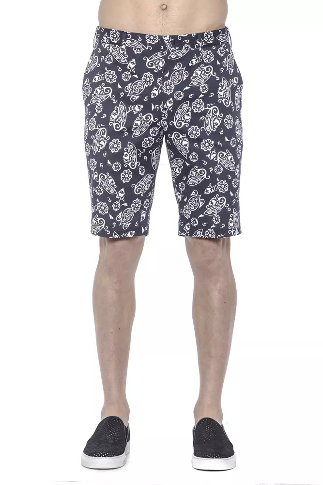 Blue Cotton Men Bermuda Short