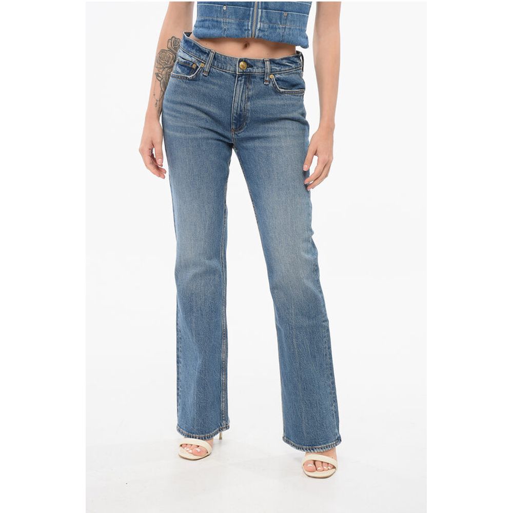 Mid Washed PEYTON Bootcut Denims 22cm