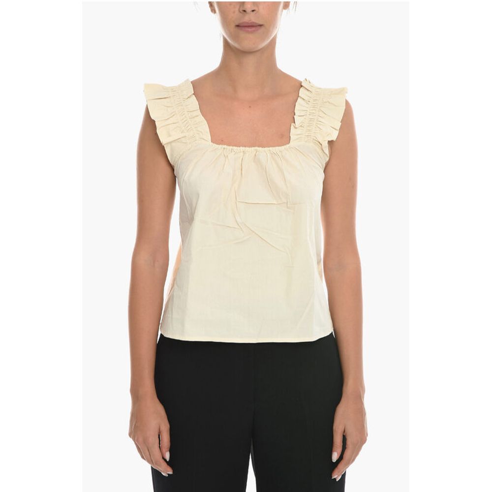 Solid Color GILL Top With Pleated
