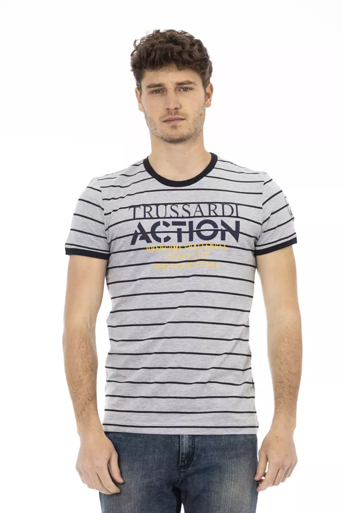 Gray Cotton Men's T-Shirt