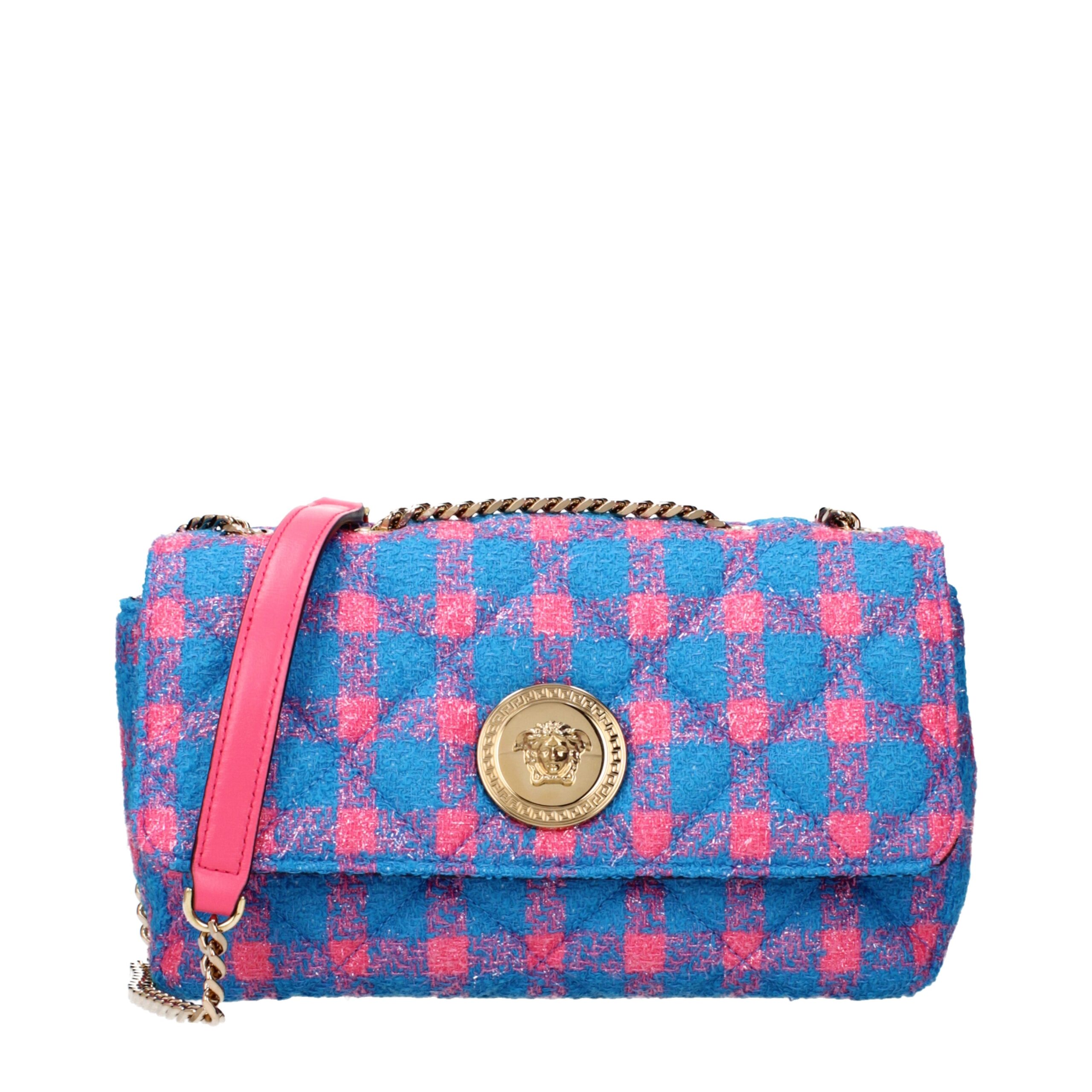 Blue Fabric Crossbody Bag