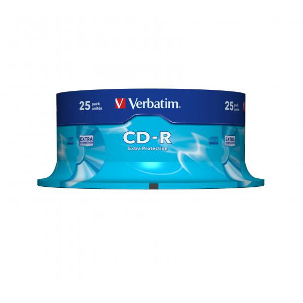 Protezione extra CD-R Verbatim - 25 CD-R - 700 MB 52x