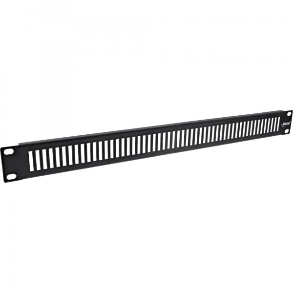 In linea 19" Piastra cieca forata - 2U - Nero RAL 9005