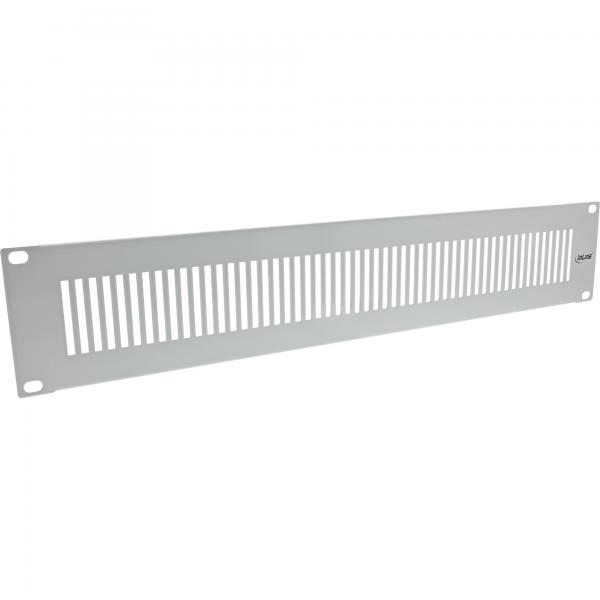 In linea 19" Piastra cieca forata - 2U - Grigio RAL 7035