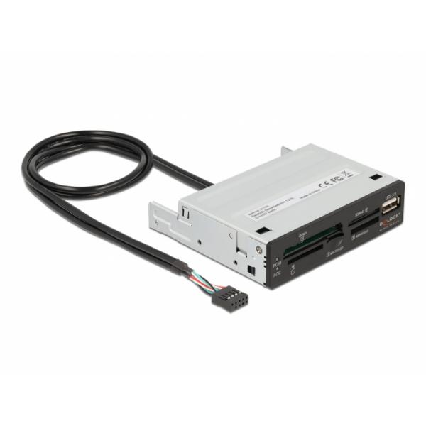 Lettore di schede Delock - 8,9 cm (3,5 pollici) (MS, MS PRO, MMC, MS Duo, xD, CF, microSD, microSDHC, microSDXC)