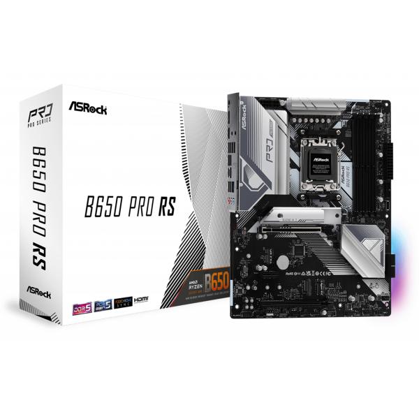 ASRock B650 Pro RS - Scheda madre - ATX - Presa AM5 - Chipset AMD B650 - USB 3.2 Gen 1, USB 3.2 Gen 2, USB-C 3.2 Gen2, USB-C 3.2 Gen 2x2 - LAN 2,5 Gigabit - Grafica integrata (CPU richiesta)