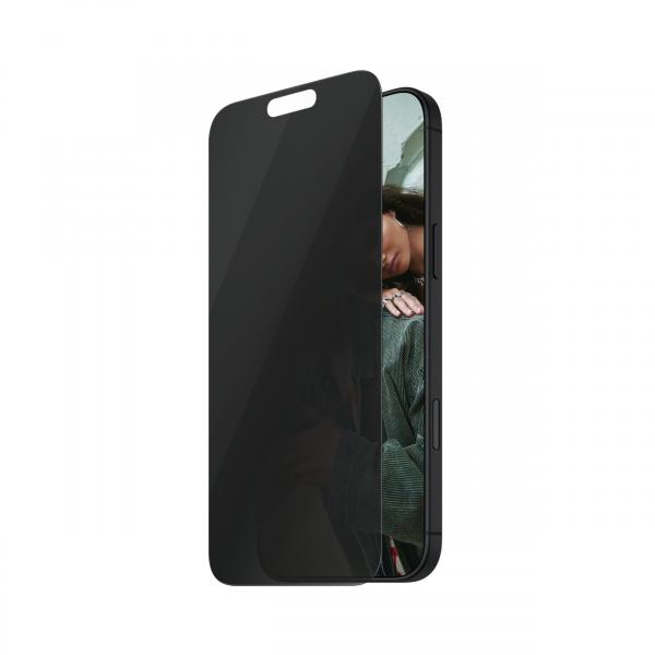 PanzerGlass SAFE. by PanzerGlass - Bildschirmschutz für Handy - ultrabreite Passform - Glas - mit Sichtschutzfilter - Rahmenfarbe schwarz (Packung mit 50)