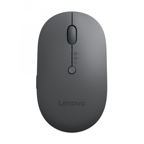 Lenovo Multi-Device - X9 Edition - Maus - rechts- und linkshändig - optisch - 4 Tasten - kabellos - 2.4 GHz, Bluetooth 5.0 - USB-C Wireless-Empfänger - Donnergrau (oben)