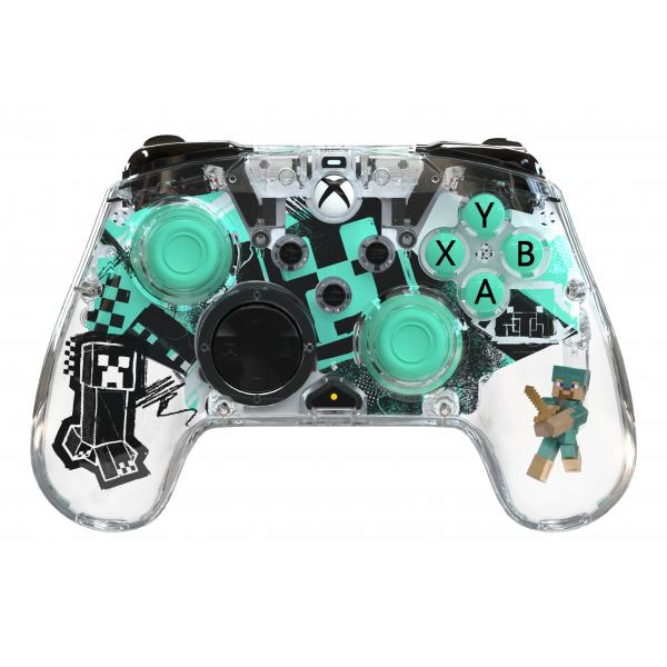 Gamepad - Xbox Series X§S, Xbox One e PC - Minecraft: Diamond - Wireless - PDP - Trasparente