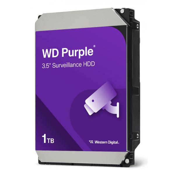HD WD SATA3 1TB 3.5" PURPLE INTELLIPOWER 64mb cache 24x7 - (Ideali per DVR/PVR) WD11PURZ - Gar. 3 anni