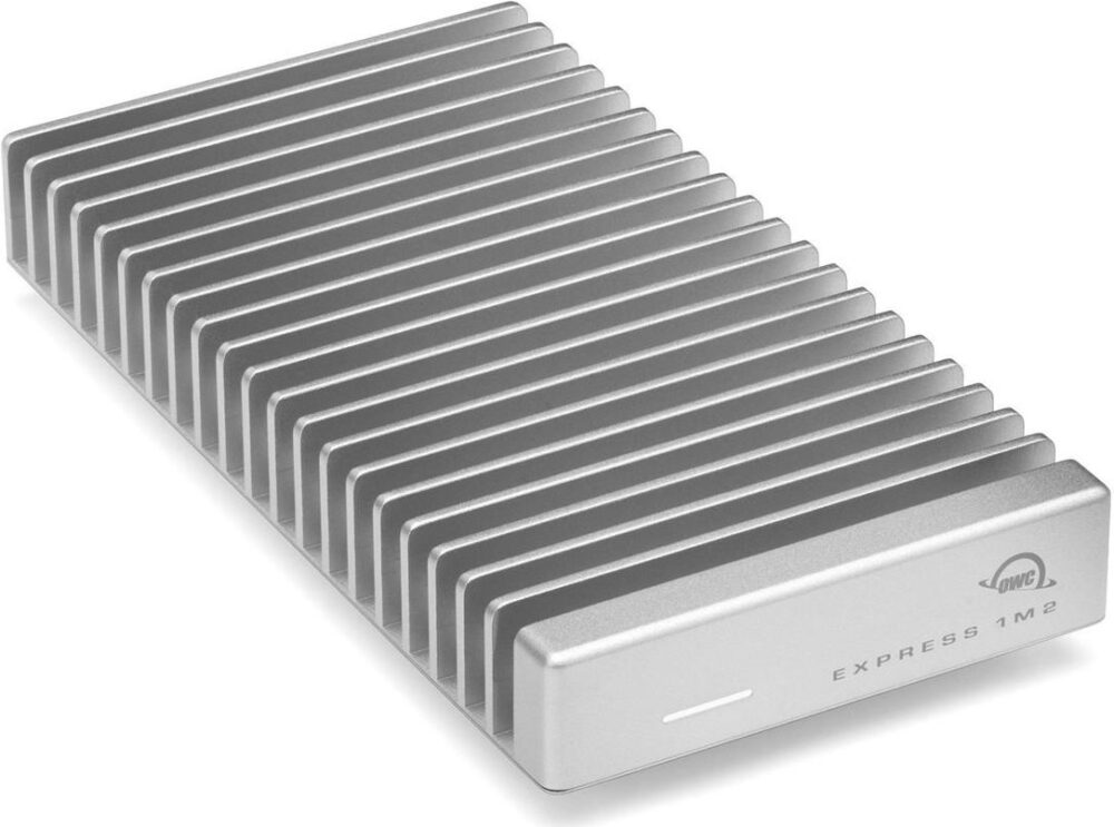 Other World Computing OWC Express 1M2 - Speichergehäuse - M.2 NVMe Card - USB4 - Silber (OWCUS4EXP1M2)