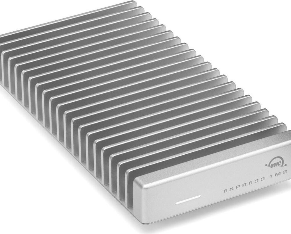 Other World Computing OWC Express 1M2 - Speichergehäuse - M.2 NVMe Card - USB4 - Silber (OWCUS4EXP1M2)