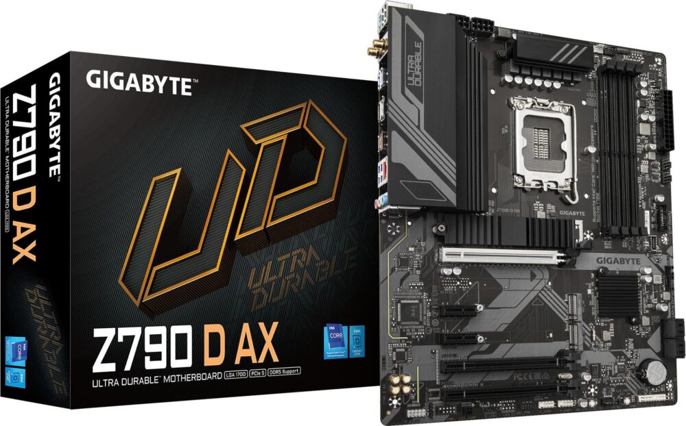 Gigabyte Z790 D AX - 1,0 - Motherboard - ATX - LGA1700-Sockel - Z790 Chipsatz - USB-C 3,2 Gen2, USB-C 3,2 Gen 1, USB 3,2 Gen 2, USB 3,2 Gen 1 - 2,5 Gigabit LAN, Wi-Fi 6, Bluetooth - Onboard-Grafik (C