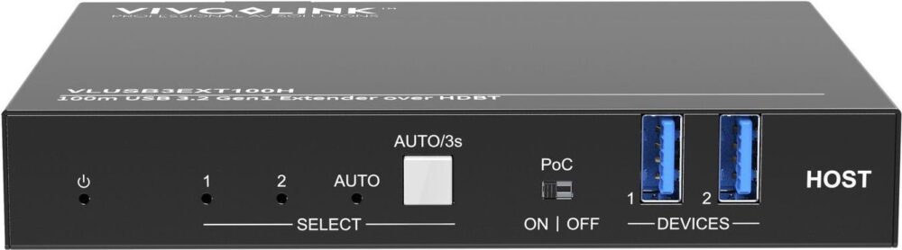 VivoLink 100m USB 3.2 Gen1 Extender over HDBT Host (VLUSB3EXT100H)