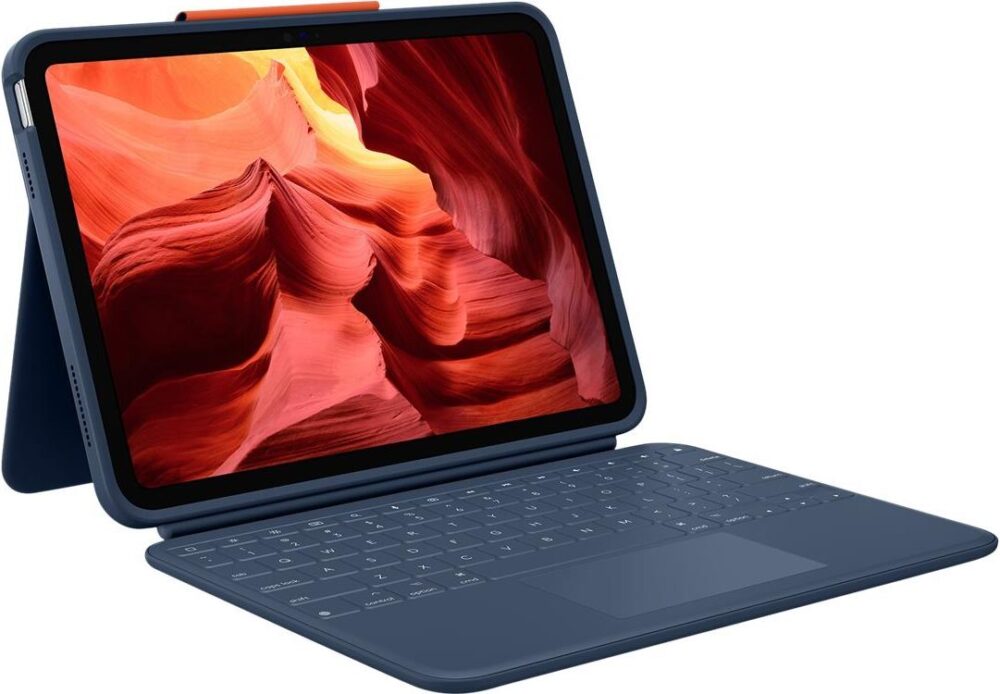 Logitech Rugged Combo 4 Touch - Tastatur und Foliohülle - mit Trackpad - Apple Smart connector - für Apple 10,9-inch iPad (10. Generation) (920-011182)
