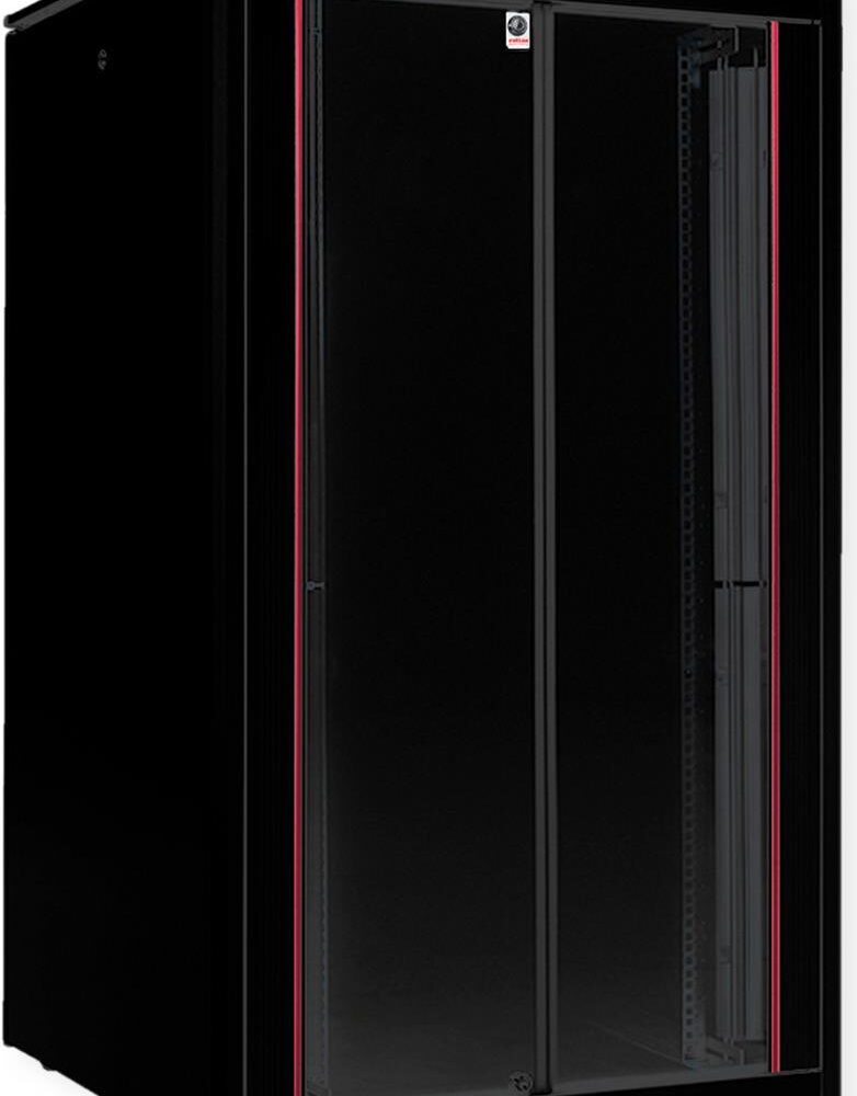 ROLINE 19 Zoll Netzwerkschrank Pro 26 HE 800x800 BxT Glastür schwarz (26.21.0224)