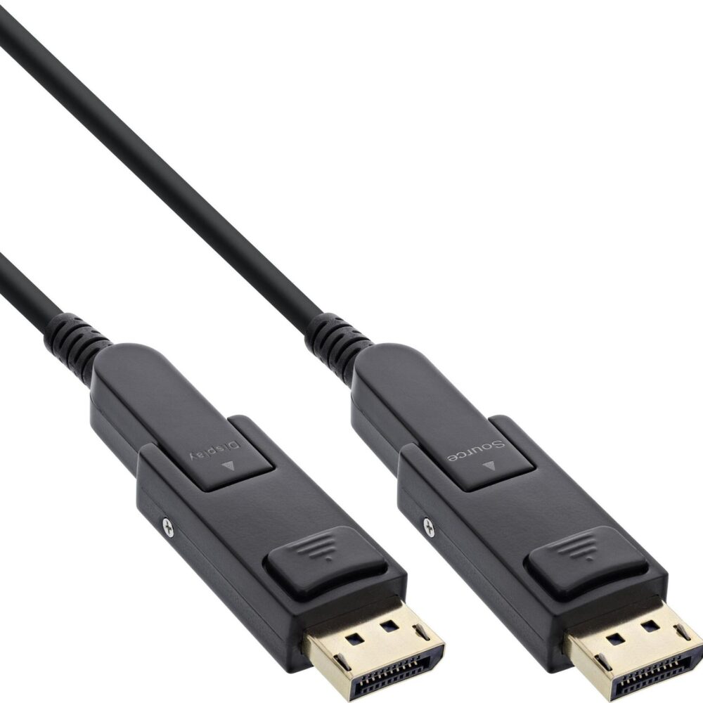 InLine DisplayPort 1.4 AOC Kabel - 8K4K - DisplayPort Stecker abnehmbar - 50m (17250O)