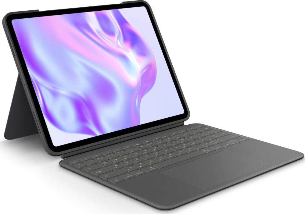 Logitech Combo Touch - Tastatur und Foliohülle - mit Trackpad - hinterleuchtet - Apple Smart connector - QWERTZ - Schweiz - Graphite - für Apple 13-inch iPad Pro M4 Wi-Fi, M4 Wi-Fi + Cellular (920-012664)