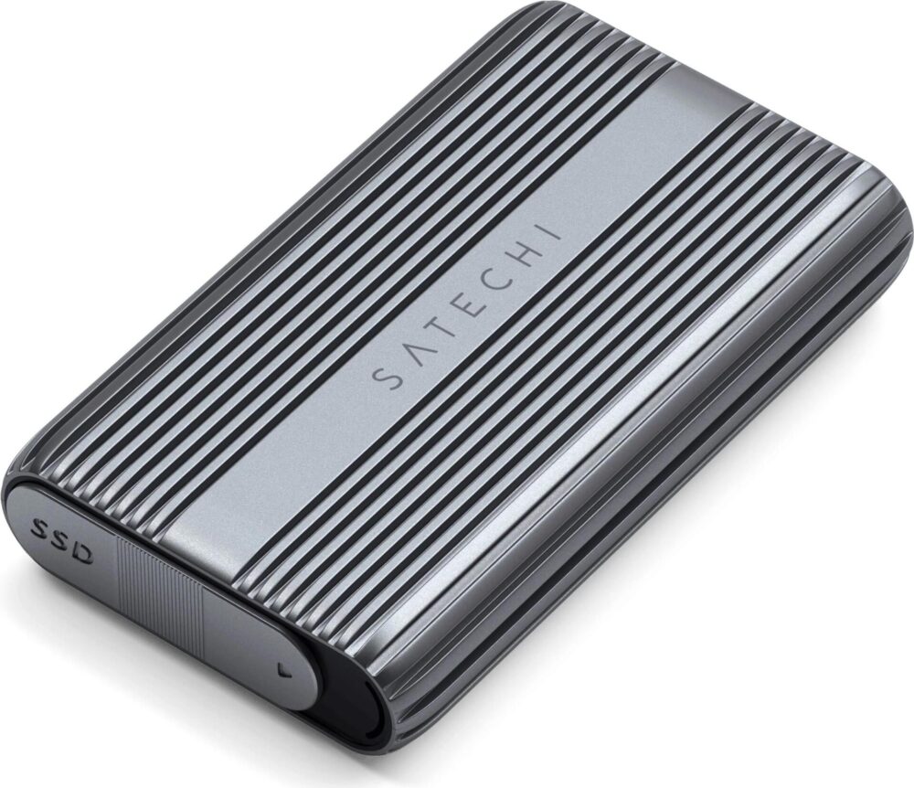 Satechi USB4 NVMe SSD Pro - SSD-Gehäuse - M.2 - 40 Gbit/s - USB Anschluss - Grau - Transparent (ST-EU4NPM)