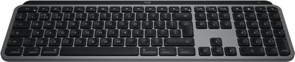 Logitech Master Series MX Keys S for Mac - Tastatur - full size - hinterleuchtet - kabellos - Bluetooth LE - QWERTY - Nordisch (Dänisch/Finnisch/Norwegisch/Schwedisch) (920-011633)