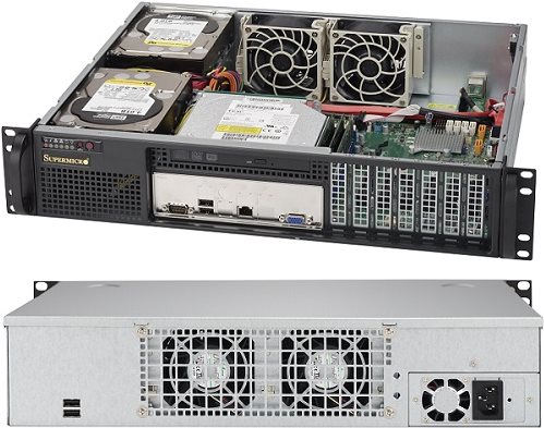 Super Micro Supermicro SC523 L-505B - Rack - einbaufähig - 2U - ATX 500 Watt - Schwarz (CSE-523L-505B)