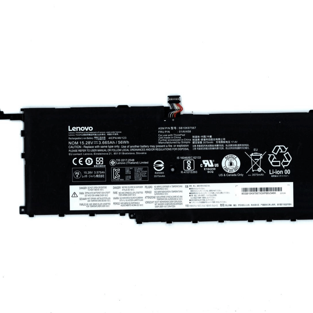 Lenovo - Laptop-Batterie - Lithium-Ionen - 3425 mAh - 52 Wh - FRU (FRU01AV439)