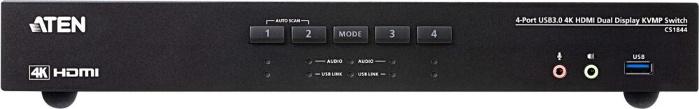 ATEN CS1844 KVMP Switch - KVM-/Audio-/USB-Switch - 4 x KVM/Audio/USB - 1 lokaler Benutzer - Desktop (CS1844)