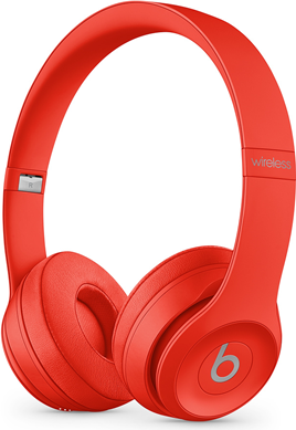 Apple Beats Solo3 (PRODUCT)RED - (PRODUCT) RED - Kopfhörer mit Mikrofon - On-Ear - Bluetooth - kabellos - 3,5 mm Stecker - Geräuschisolierung - zitrus rot - für iPad/iPhone/iPod/TV/Watch (MX472ZM/A)