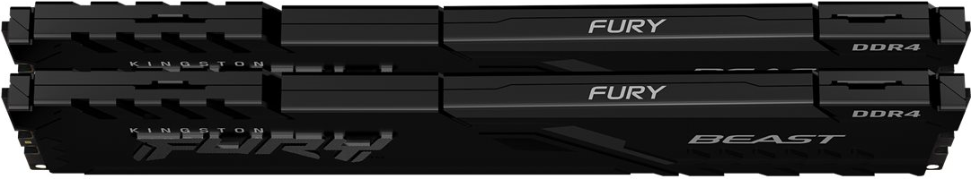 Kingston FURY Beast - DDR4 - Kit - 32 GB: 2 x 16 GB - DIMM 288-PIN - 3200 MHz / PC4-25600 - CL16 - 1.35 V - ungepuffert - non-ECC - Schwarz (KF432C16BBK2/32)