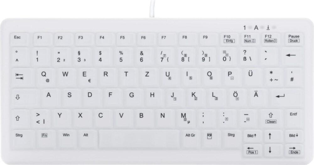 CHERRY AK-C4110 Tastatur USB QWERTZ Deutsch Weiß (AK-C4110F-U1-W/GE)