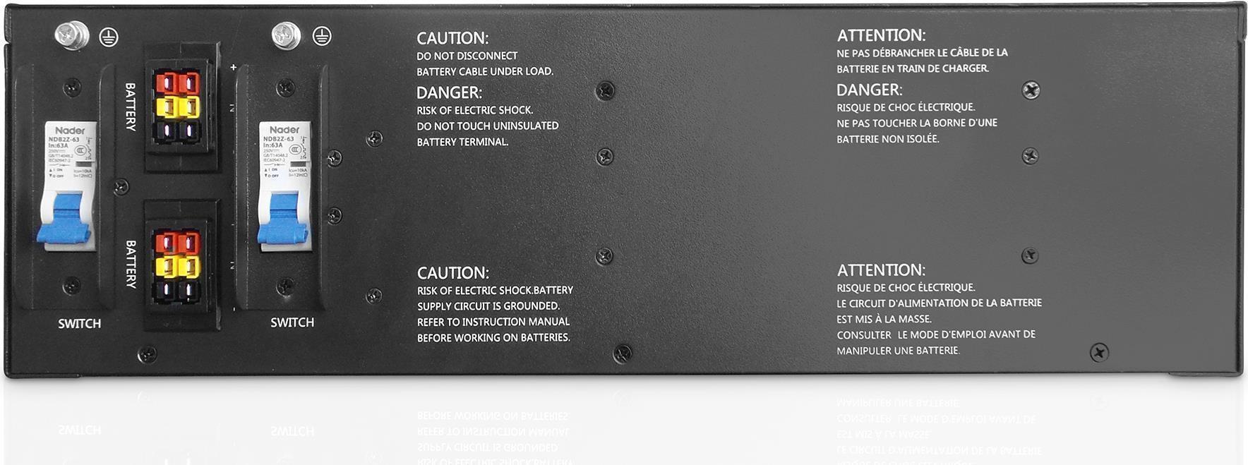 DIGITUS - Batteriegehäuse (in Rack montierbar/extern) - 20 x Batterie - Bleisäure - 9 Ah - 48.3 cm (19") - Schwarz - für DIGITUS DN-170106, DN-170107