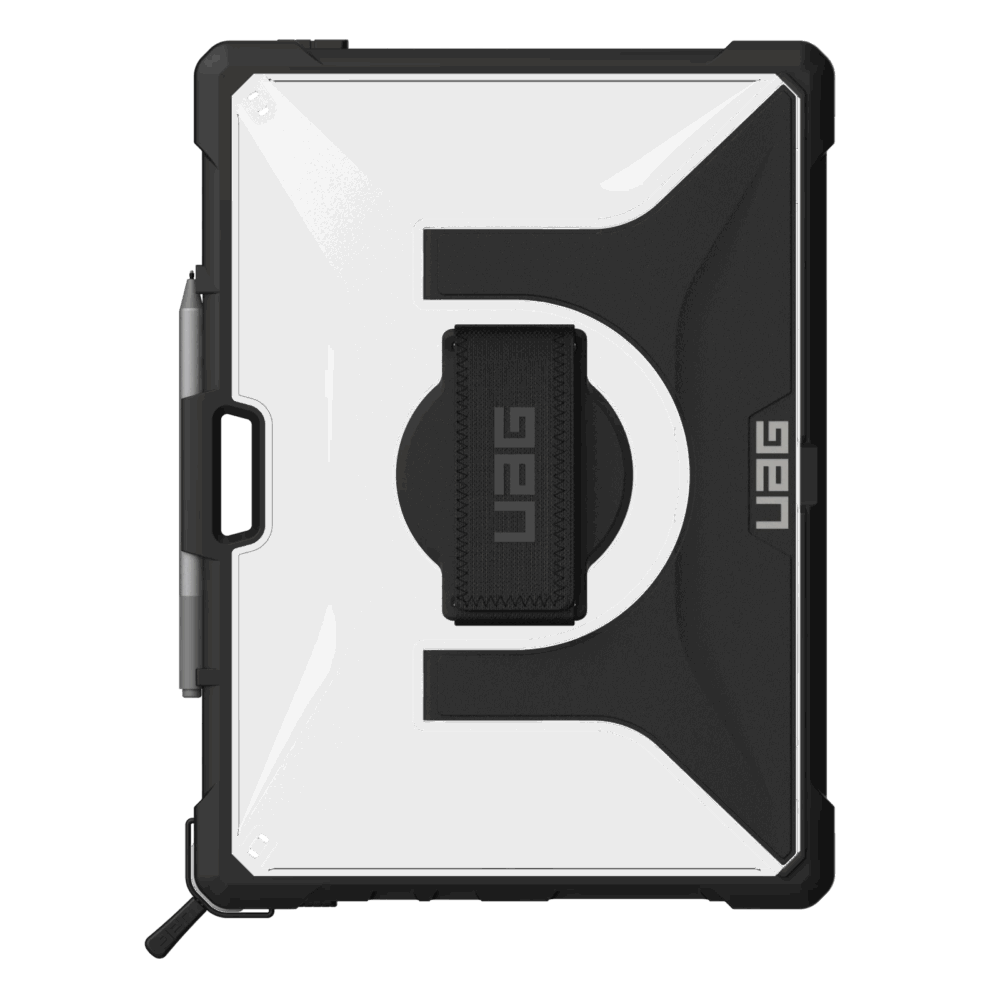 Urban Armor Gear UAG Rugged Case for Microsoft Surface Pro 8 w - Handstrap - Plasma Ice - Hintere Abdeckung für Tablet - widerstandsfähig - Ice - für Microsoft Surface Pro 8 (323263114343)