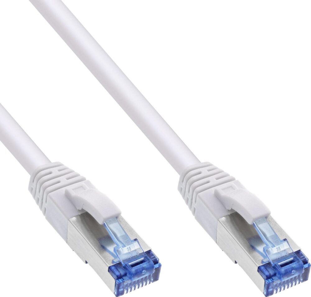 InLine - Patch-Kabel - RJ-45 (M) zu RJ-45 (M) - 1,0m - SFTP, PiMF - CAT 6a - halogenfrei, geformt, ohne Haken - Schwarz (Packung mit 70) (B-76811S)